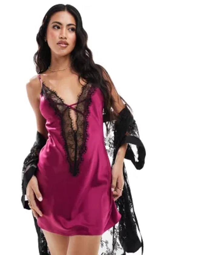 Ann Summers Cherryann chemise in burgandy