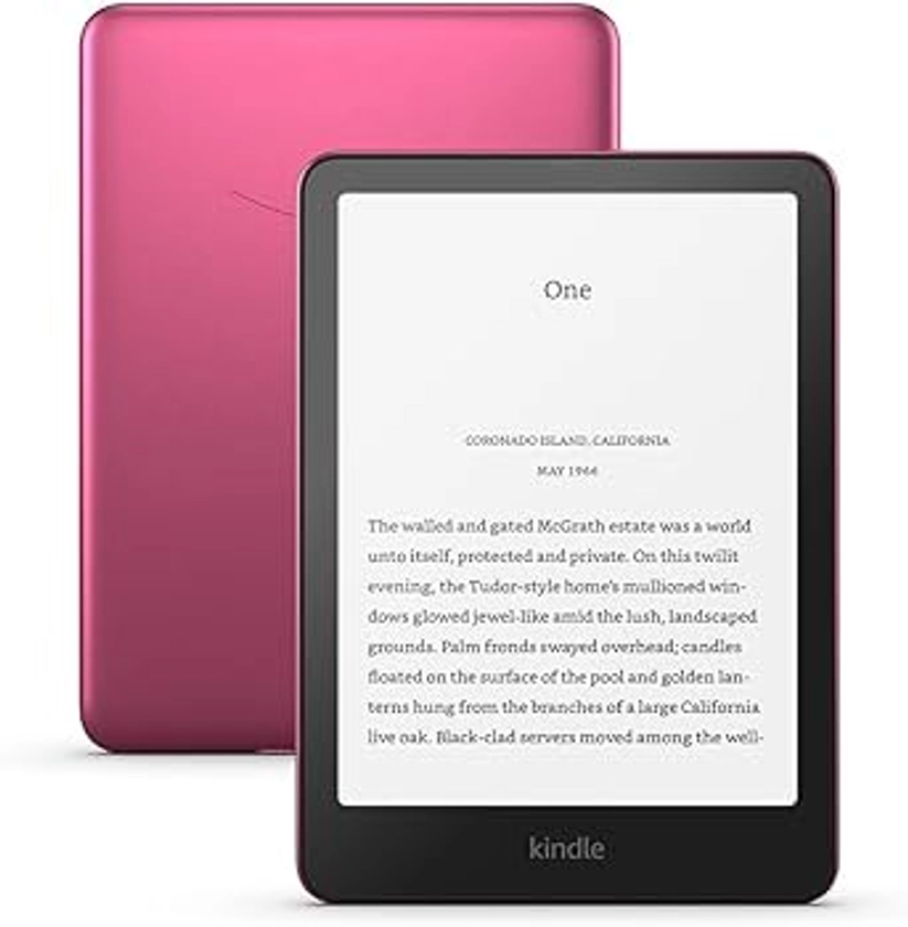 All-new Amazon Kindle Paperwhite Signature Edition (32 GB) – Our fastest Kindle with an auto-adjusting front light, wireless charging and weeks of battery life – Metallic Raspberry