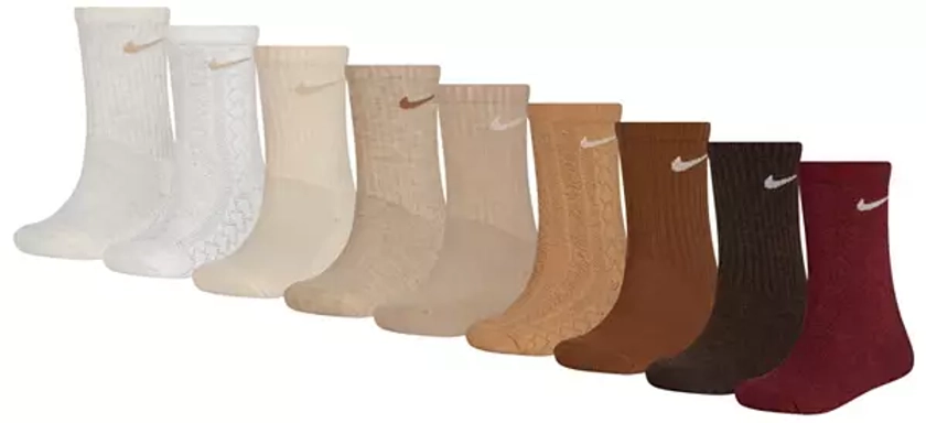 Nike Youth 9-Pack Holiday Crew Socks Gift Box