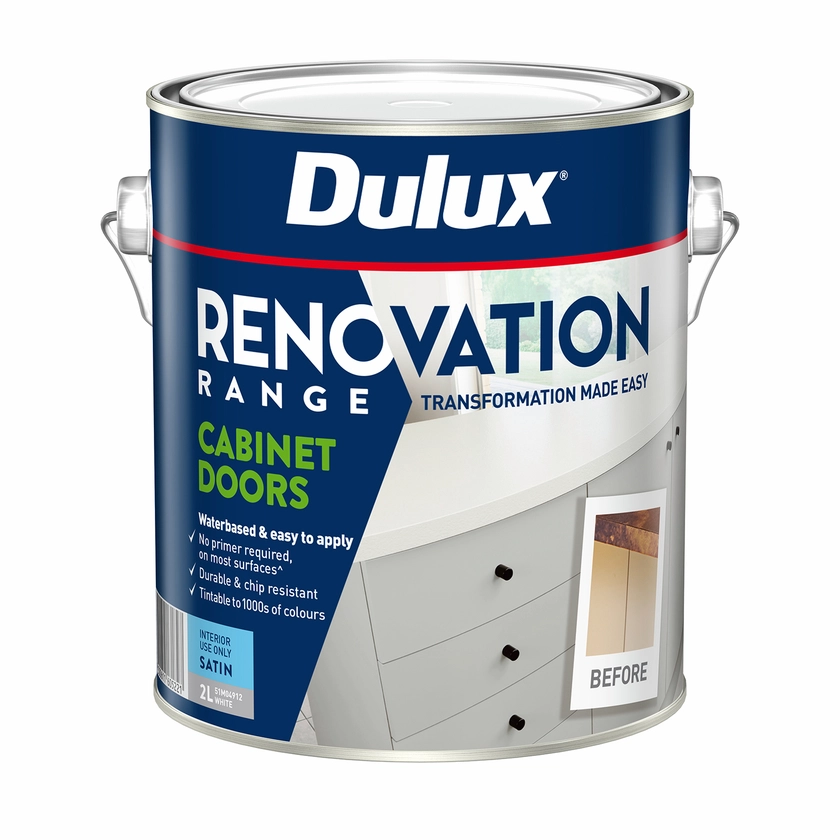 Dulux 2L Renovation Range Cabinet Doors Satin White