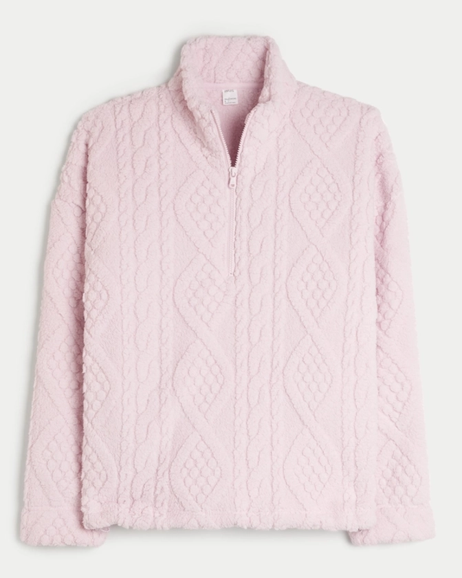 Women's Gilly Hicks Oversized Cozy Quarter-Zip Top | Women's Tops | HollisterCo.com