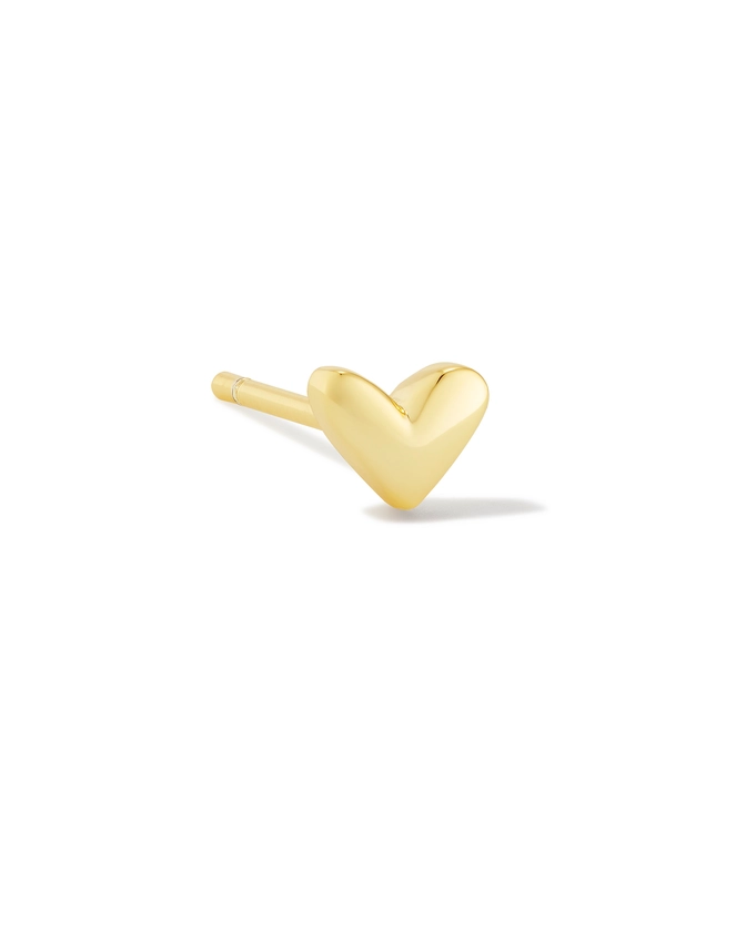 Haven Heart Single Stud Earring in Gold | Kendra Scott