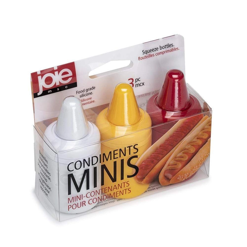 Joie Set of 3 Mini Condiment Bottles - House