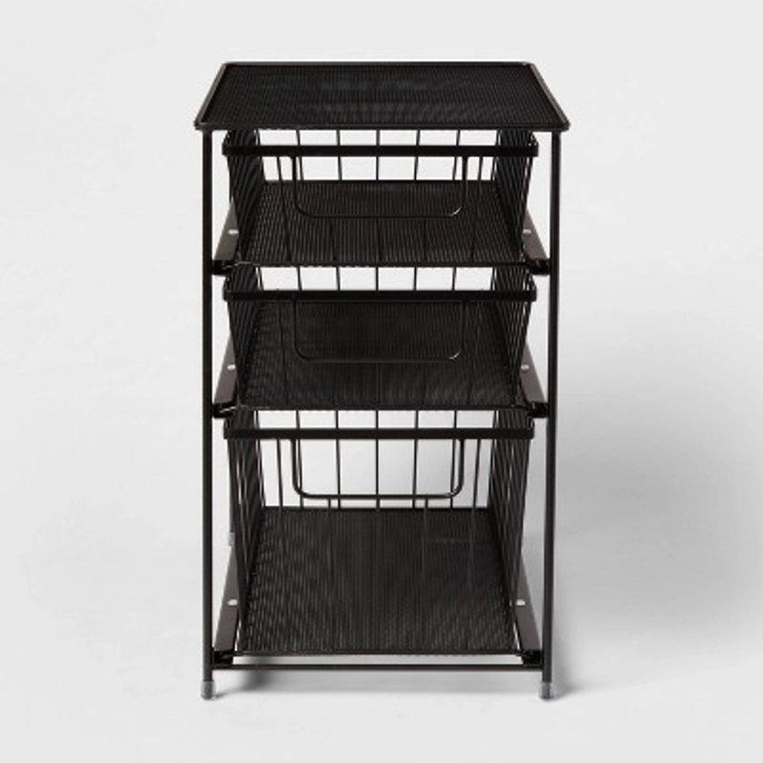 3 Tier Drawer Organizer Matte Black - Brightroom&#8482;