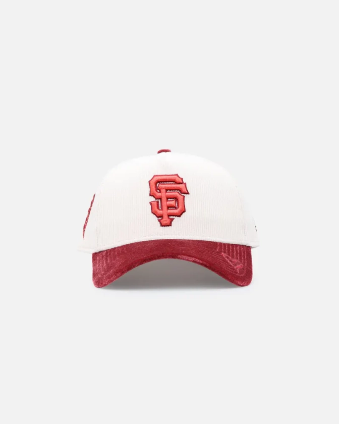 New Era San Francisco Giants 'Premium Corduroy Velvet' 9FORTY A-Frame Snapback Chrome White/Cardinal