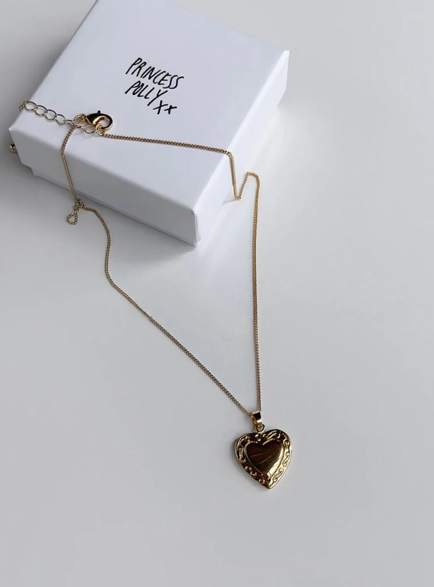Lock It Up Gold Plated Necklace Gold