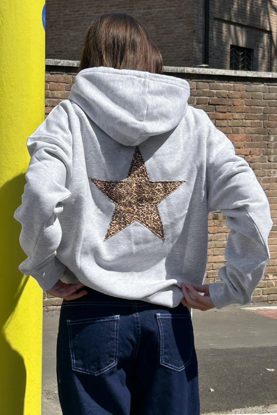 Sweatshirt mit Leopardenmuster-Stern