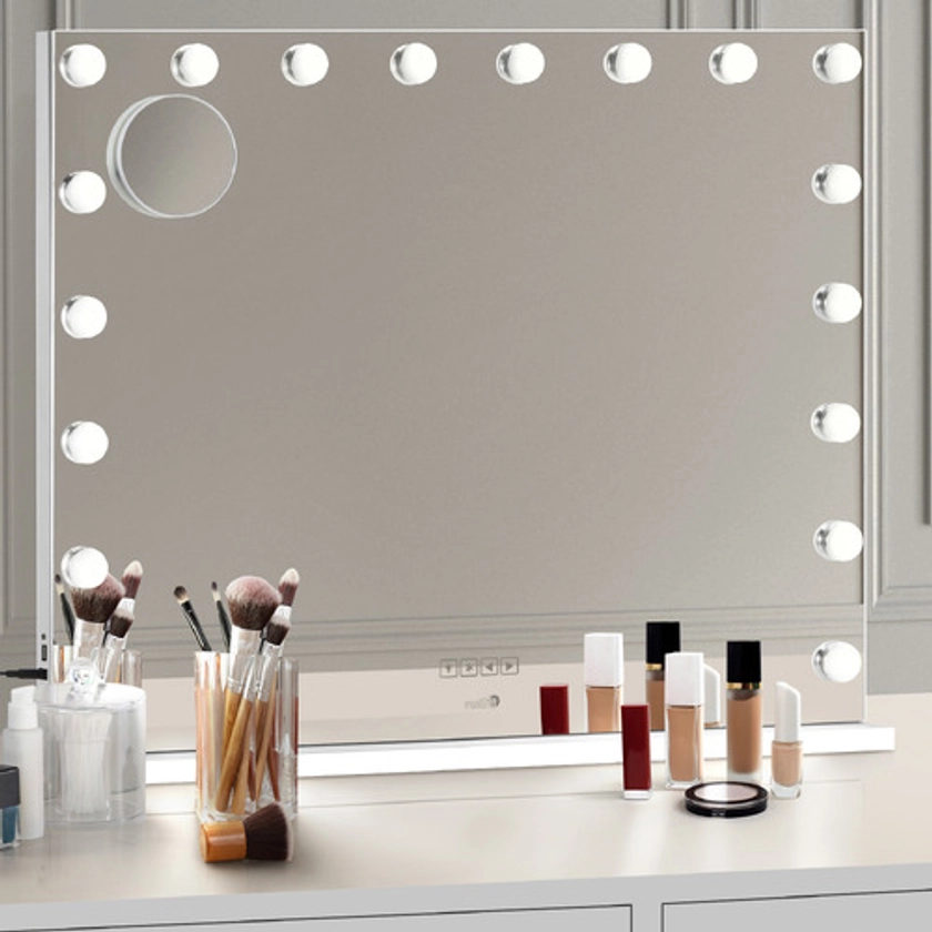 Fava Steel LED Mirror with Bluetooth