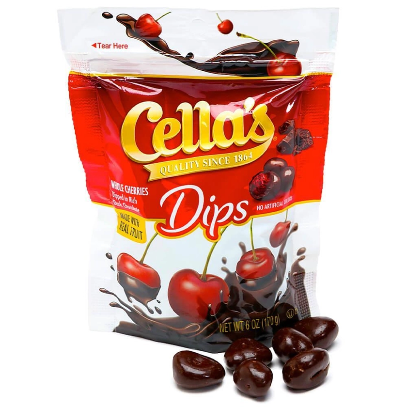 Cella's Dark Chocolate Covered Cherry Dips: 6-Ounce Bag