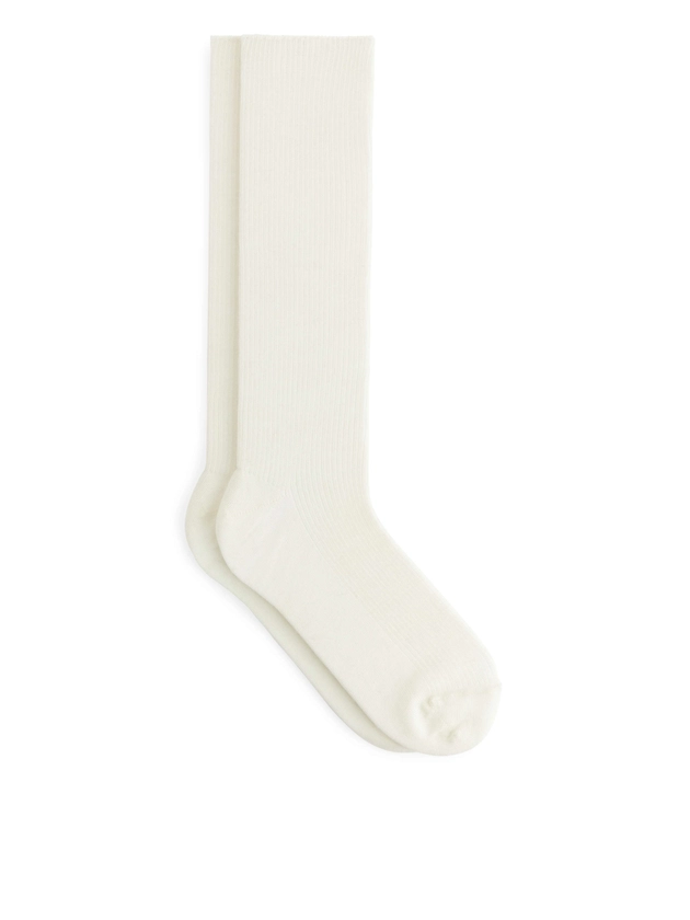 Ribbed Wool-Blend Socks
