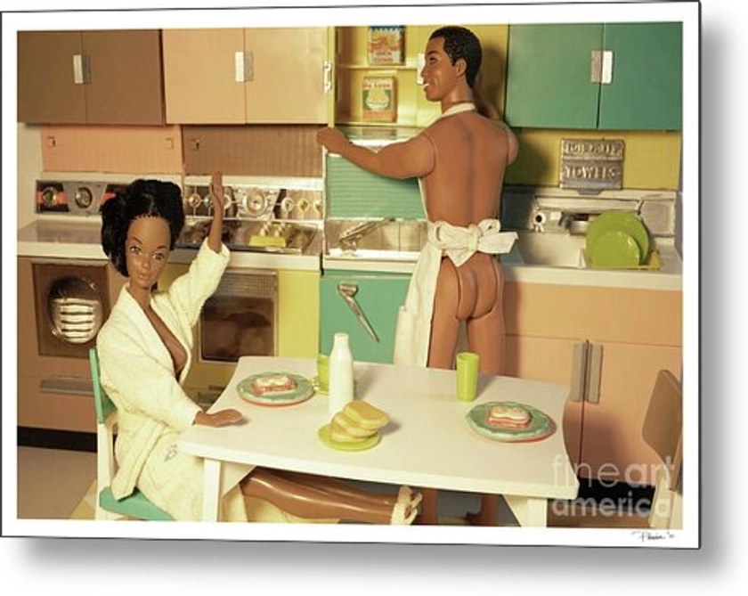 Sunday Breakfast Christie and Steve Metal Print by David Parise