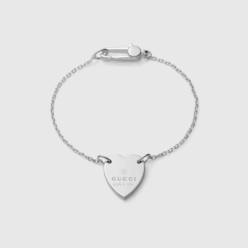 GUCCI Trademark bracelet with heart pendant