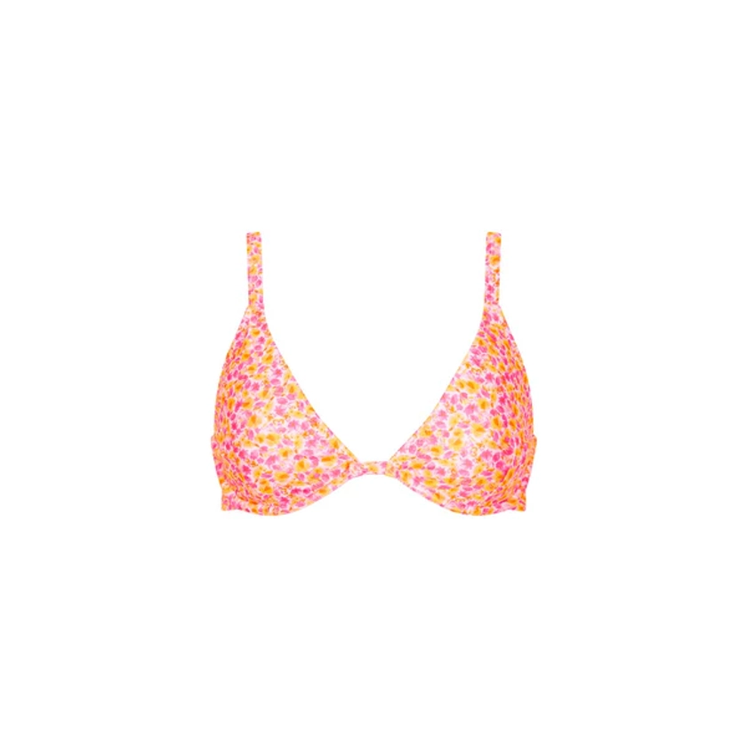 Underwire Triangle D+ Cup Bikini Top - Sherbet Shimmer