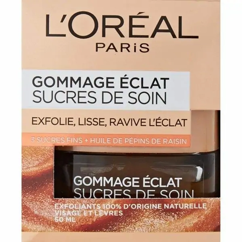 Gommage Eclat Sucres de Soin à L'Huile de Pépins de Raisin de L'Oréal Paris
