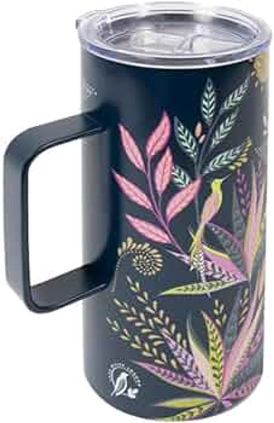 Portico Designs Ltd Sara Miller Savannah Large Insulated Double Wall Vacuum Travel Mug for hot or Cold Drinks 600ml