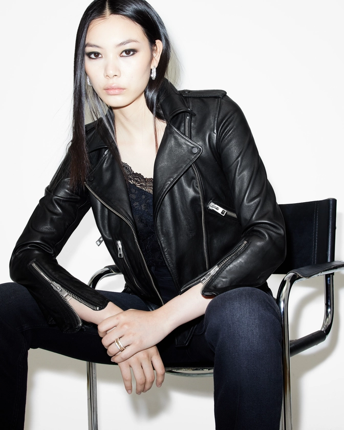 Balfern Leather Biker Jacket Black | ALLSAINTS