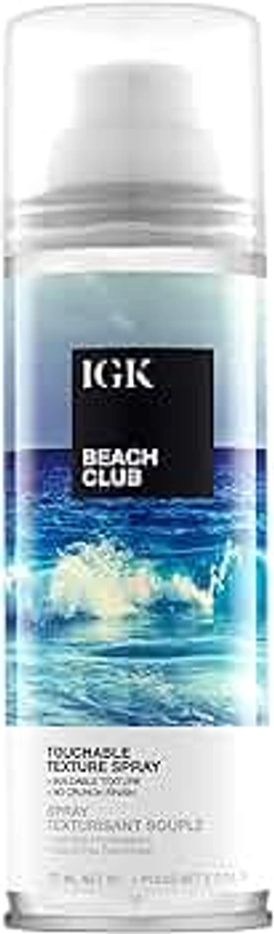 IGK BEACH CLUB Touchable Texture Spray | Hold + Volume + Lightweight | Vegan + Cruelty Free |