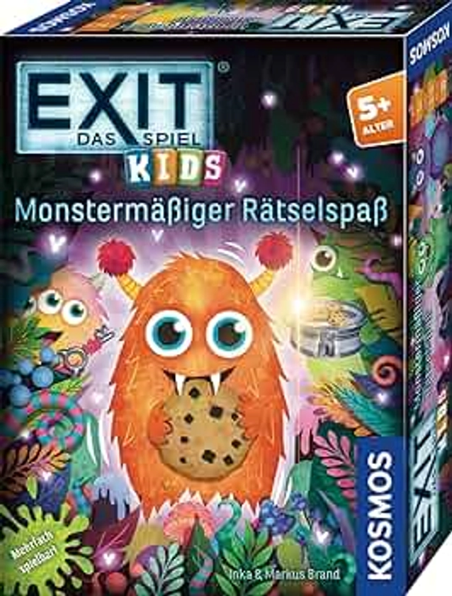 KOSMOS 683733 EXIT® - Das Spiel Kids - Monstermäßiger Rätselspaß, Rätselspiel ab 5 Jahre für 1-4 Kinder, mehrfach spielbar, Escape Room Spiel, EXIT Game, Kinderspiel