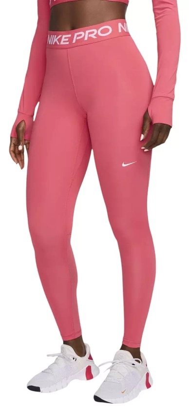 Nike Women's Pro Mid-Rise Mesh-Paneled Leggings