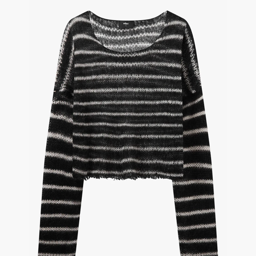 Cropped Navarro Jumper | Black & Bone