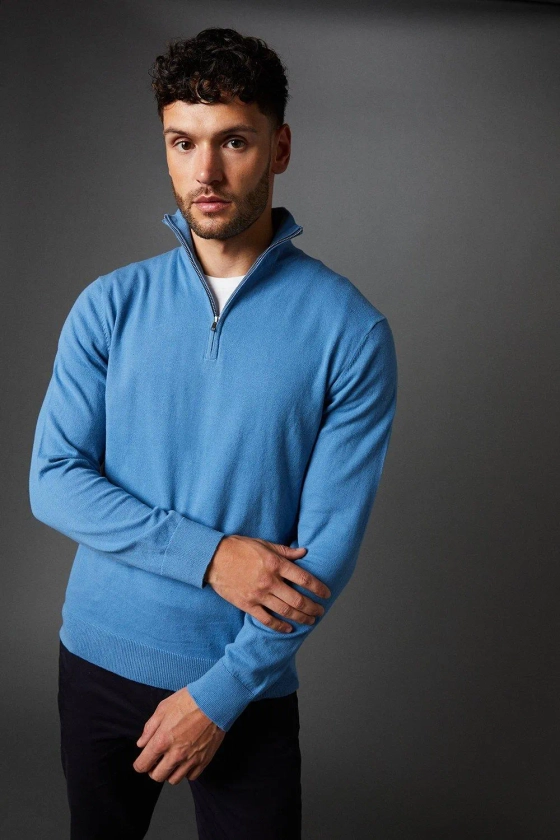 Cotton Rich 1/4 Zip Jumper