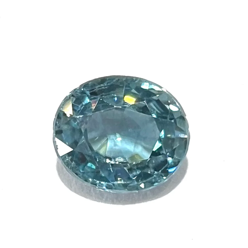 1.35ct Blue Zircon Gemstone, Oval Cut | Burton's