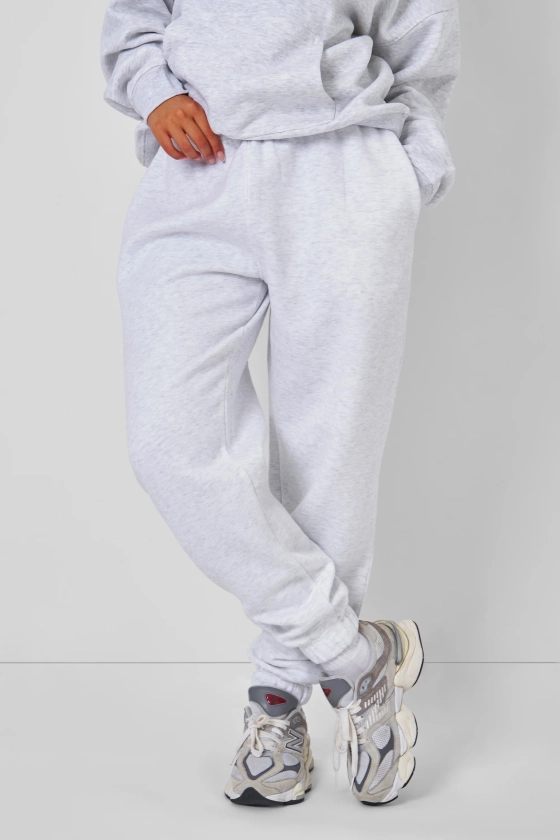 Relaxed Fit Cuffed Jogger Light Grey Marl