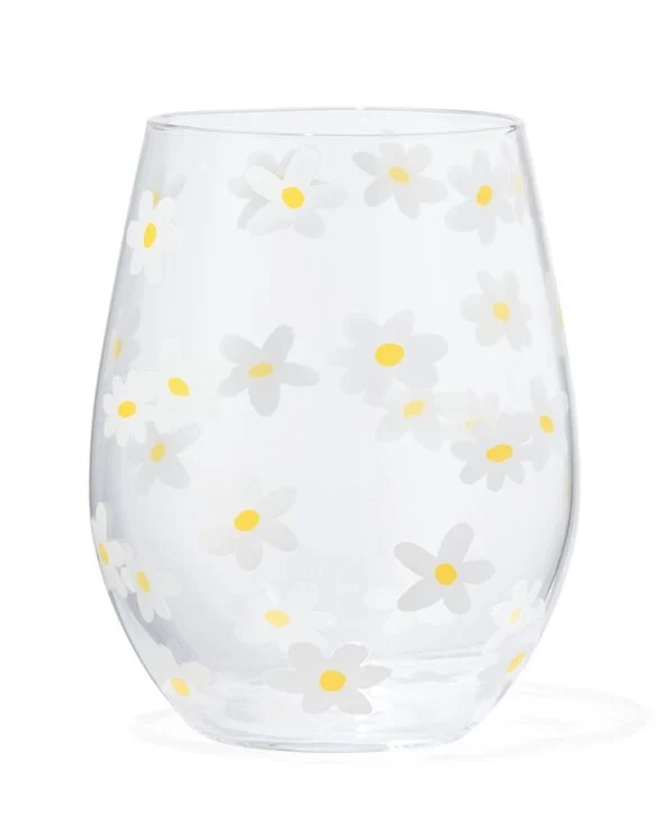 verre 550ml fleurs - HEMA