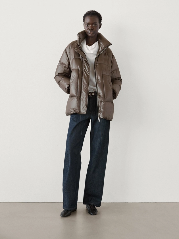 Puffer down jacket · Mole Brown · Coats And Jackets | Massimo Dutti