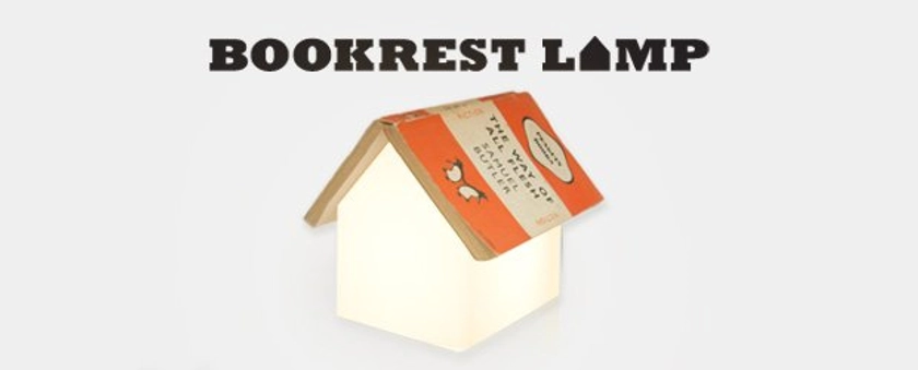 Book Rest Lamp : House shaped bedside reading light.