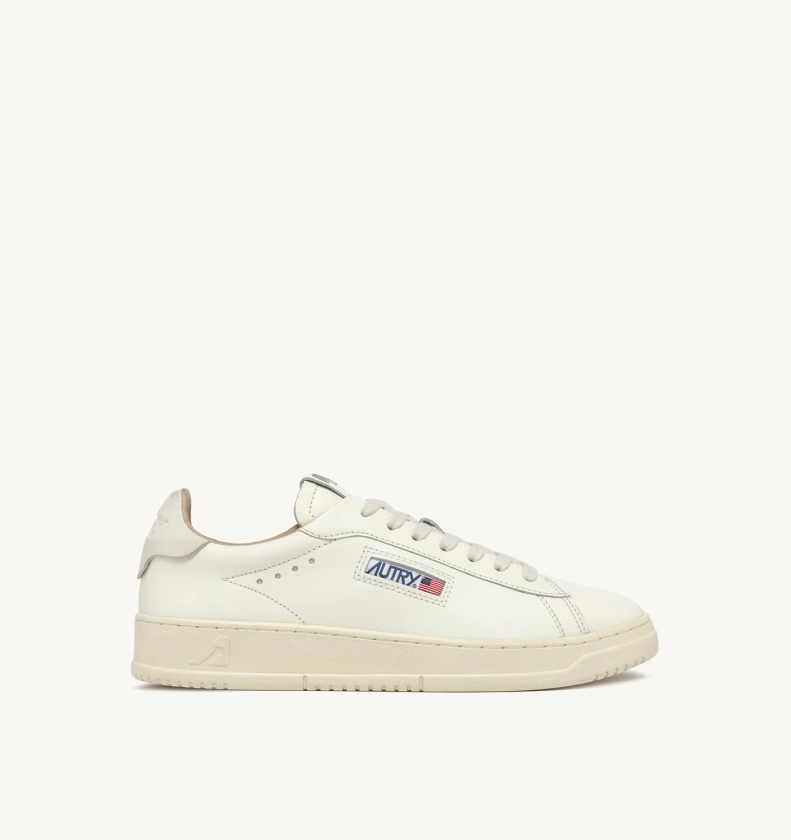 Autry DALLAS LOW SNEAKERS IN WHITE LEATHER ADLW-MR01