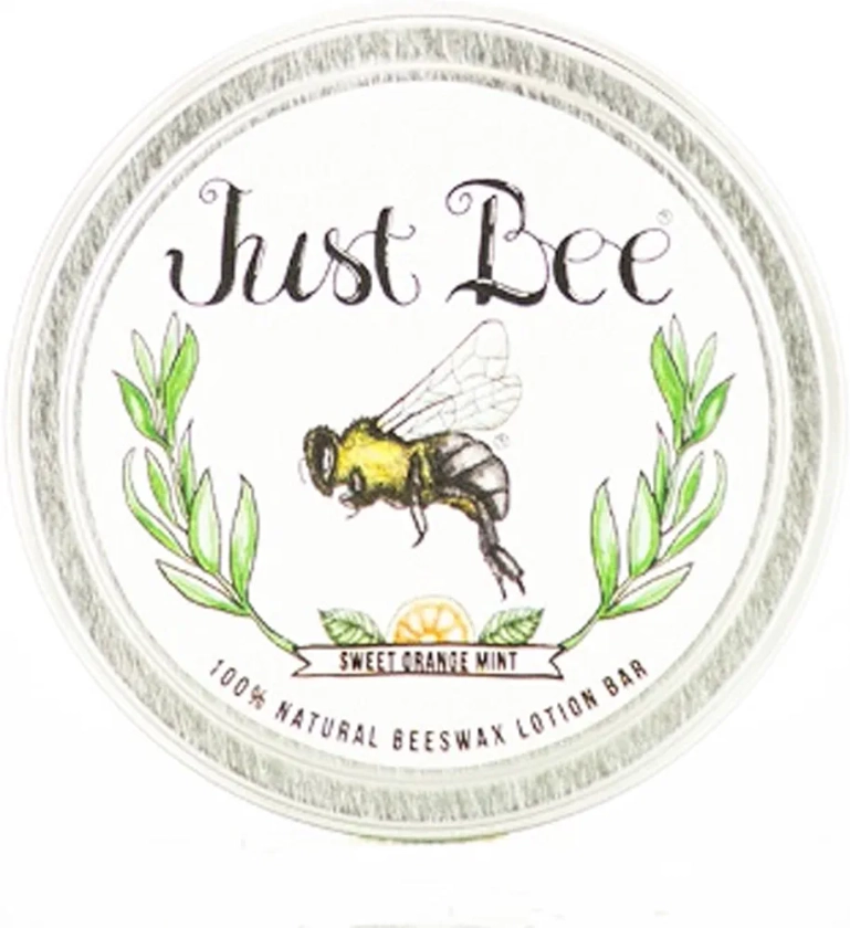 Just Bee Lotion Bar Naturally Gathered Beeswax Sweet Orange Mint