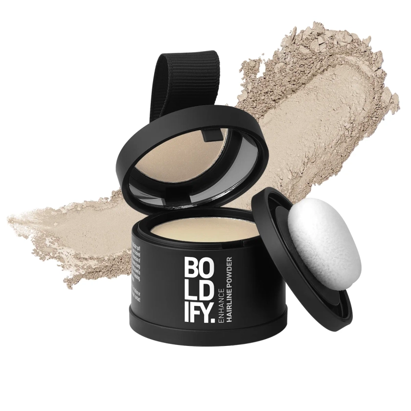 BOLDIFY Hairline Powder, Root Touch up Powder, Unisex Concealer, 48 Hour Stain-Proof (Light Blonde)