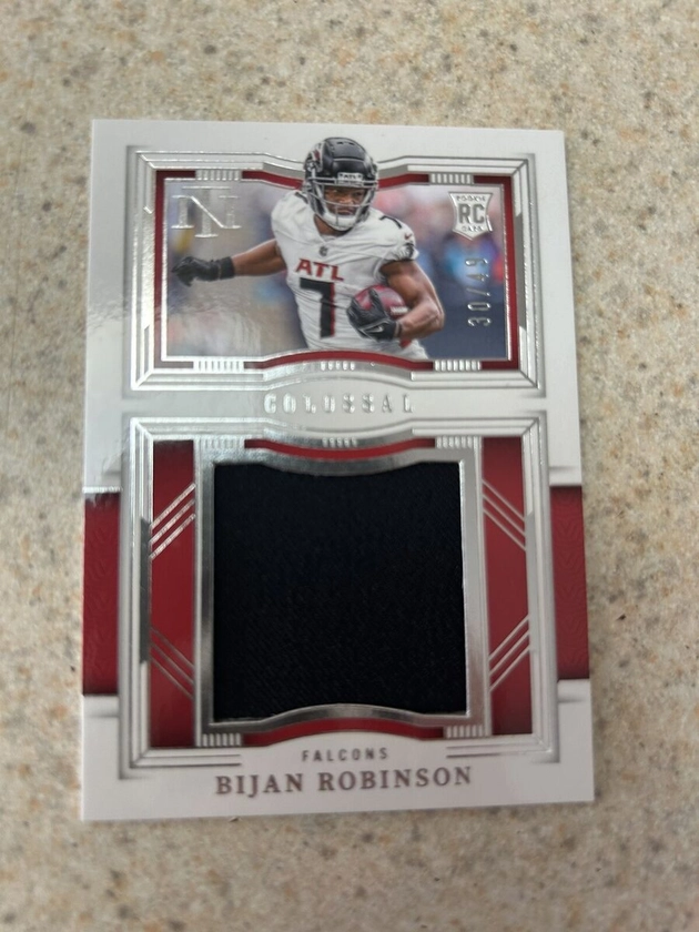 Bijan Robinson 2023 Panini National Treasures RC 30/49 Colossal Materials Patch