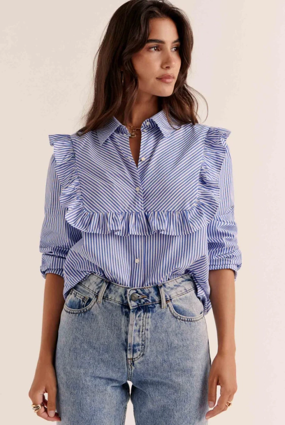 Blouse Cassi rayures bleu