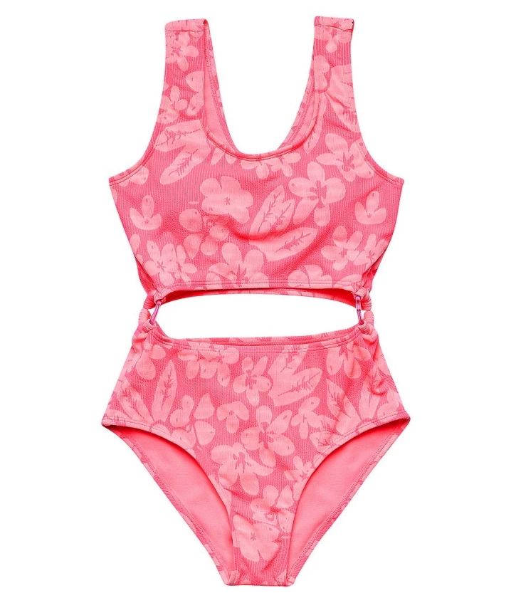 Beach Lingo Big Girls 7-16 Floral-Printed Monokini Swimsuit