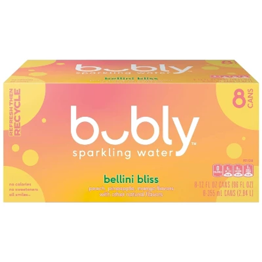 bubly bellini bliss Sparkling Water - 8pk/12 fl oz Cans