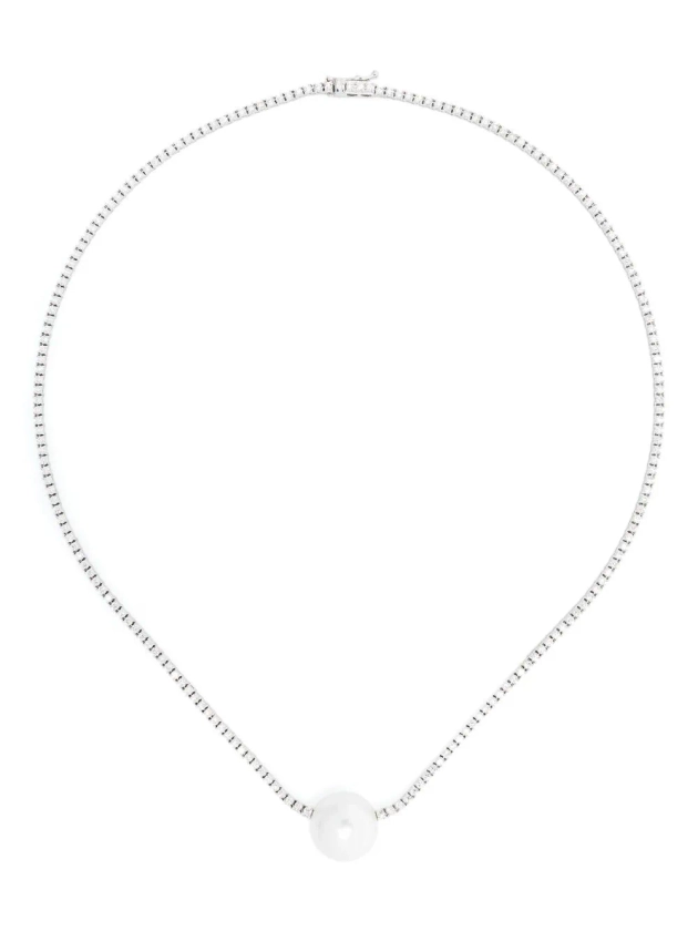 Mizuki 18kt White Gold Eve South Sea Pearl And Diamond Necklace - Farfetch