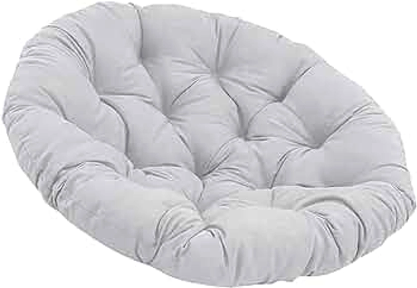 Papasan Chair Cushion 20inch Egg Chair Cushion Hanging Chair Cushion Washable Stylish Patio Chair Mat for Rocking Chair Seats, Light Gray