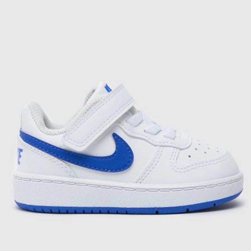 Kids Boys Toddler White & Navy Nike Court Borough Low Trainers | schuh