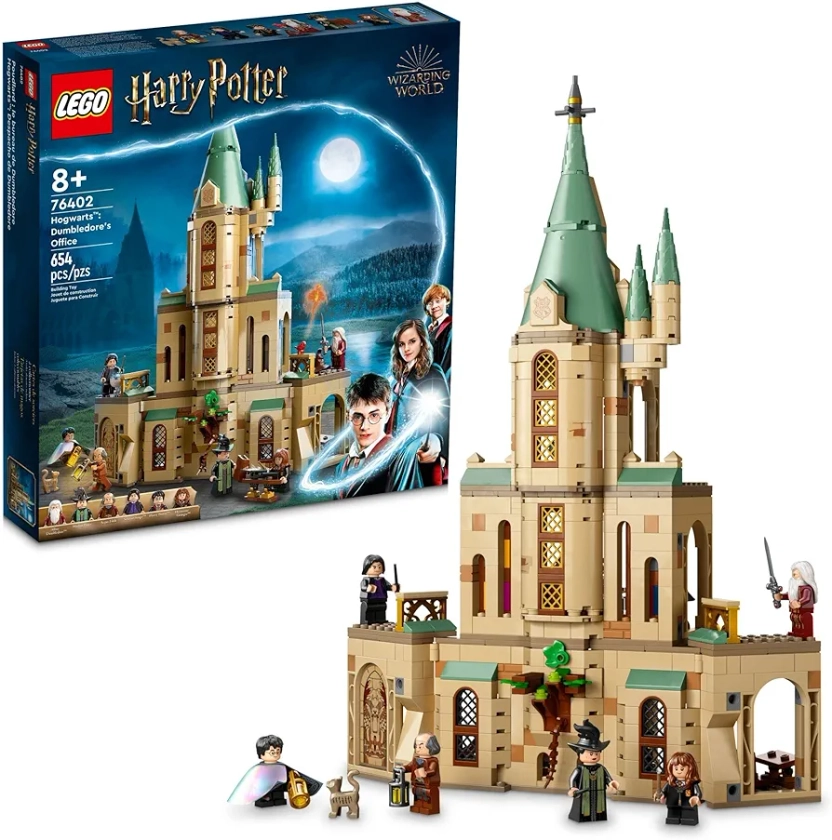 LEGO Harry Potter Hogwarts: Dumbledore’s Office 76402 Castle Toy, Set with Sorting Hat, Sword of Gryffindor and 6 Minifigures, for Kids Aged 8 Plus