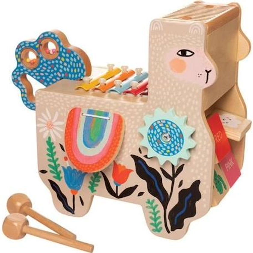 Jouet musical - MANHATTAN TOY - Lili Lama en bois - Multicolore - A partir de 3 ans