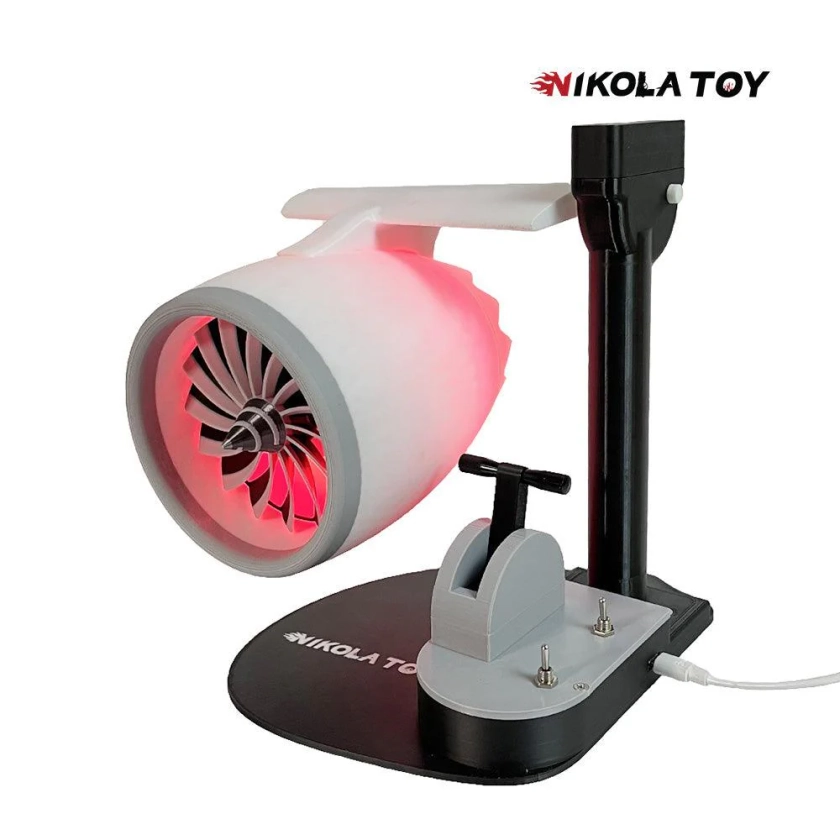 NikolaToy™ Creative desktop JetFan - equipped with a humidifier and red tail lights