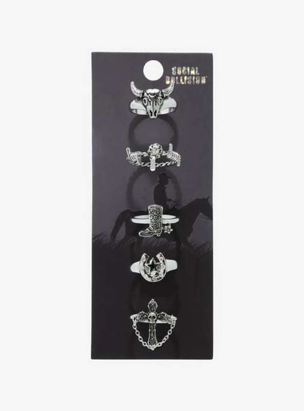 Social Collision® Gothic Western Ring Set | Hot Topic