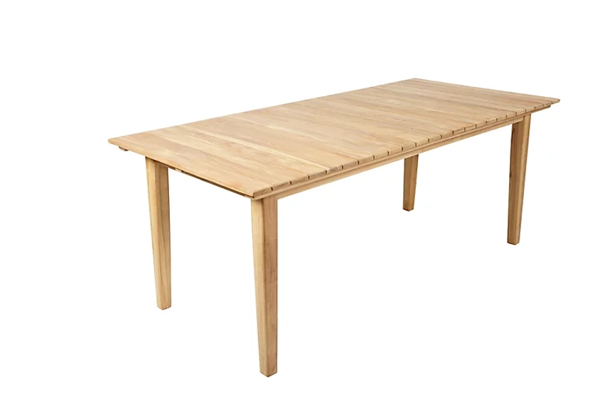 OUT & OUT Raleigh Outdoor Dining Table - 200cm- Teak | DIY at B&Q