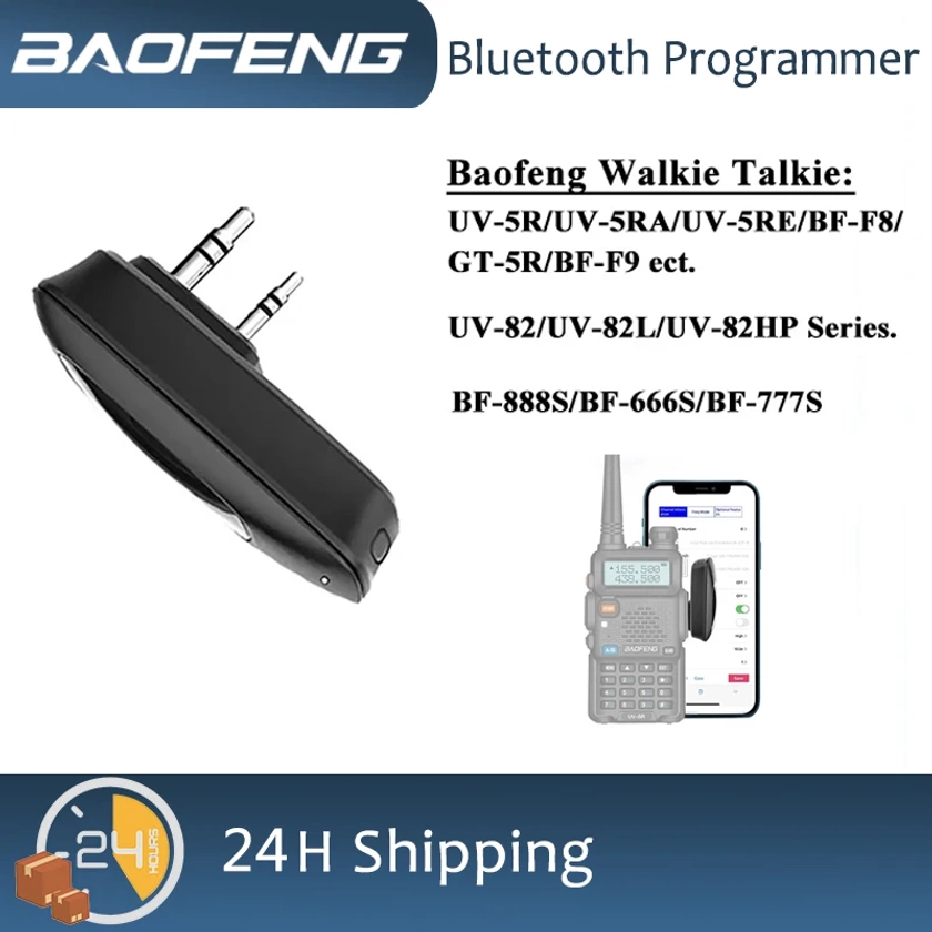 Baofeng Walkie Talkies Bluetooth Programmer UV-5R Wireless Programmer Phone APP Programming For UV-82 BF-888S Radios Accessories