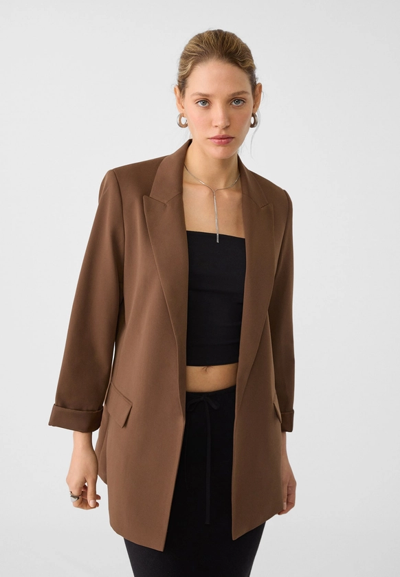 Veste ouverte fluide - Mode femme | Stradivarius France