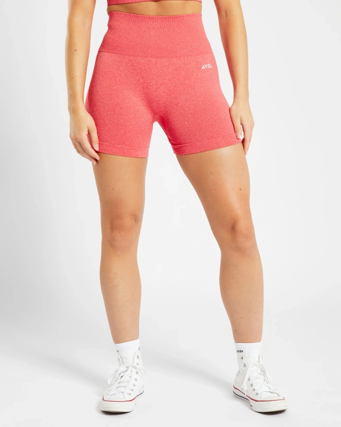 Empower Seamless Shorts - Coral Rood Marl