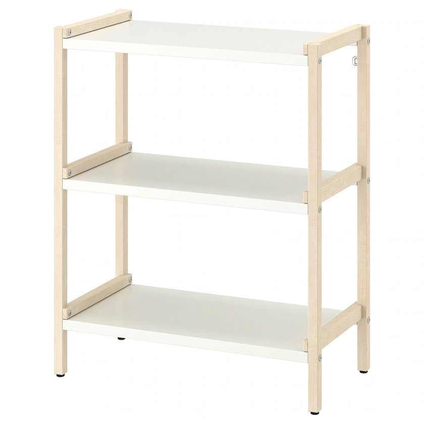 EKENABBEN Open shelf unit - aspen/white 27 1/2x13 3/8x33 7/8 "