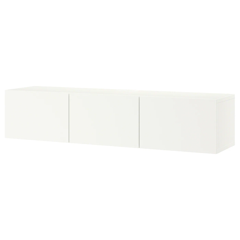 BESTÅ TV unit with doors - white/Lappviken white 70 7/8x16 1/2x15 "